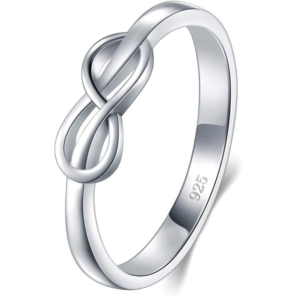 Sterling Silver Infinity Ring - 925 Sterling Silver - Knot Ring - Classic Gift f